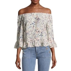 ANTHROPOLOGIE Sanctuary off shoulder white top